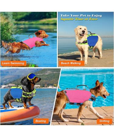 VavoPaw Small Dark Blue Dog Life Jacket with High Buoyancy and Rescue Handle - Adjustable Ripstop Safety Vest for Swimming and Boating - Reflective Stripes for Ultimate Visibility - Buy Online on SooperMarket.com