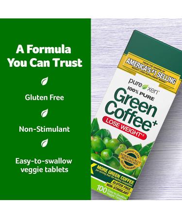 Purely Inspired Green Coffee+ - 100 Veggie Tablets for Weight Loss & Energy - Buy Online on SooperMarket.com
