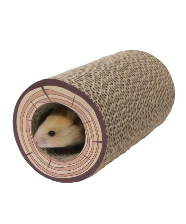 Rosewood Boredom Breaker Shred-a-Log Corrugated Tunnel Brown One Size Brown