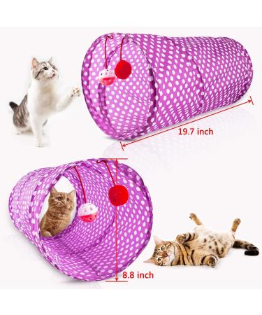 MIBOTE 28Pcs Cat Toys Set - Cat Tunnel, Catnip Fish, Feather Teaser Wand, Fluffy Mouse, Balls and Bells - Perfect Variety Pack for Cat and Kitten Entertainment - Buy Online on SooperMarket.com