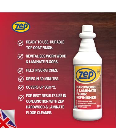Zep Hardwood & Laminate Floor Refinisher - 1L laminate floor polish wood floor polish wood oil floor polisher floor cleaner floor buffer wood polish - Buy Online on SooperMarket.com