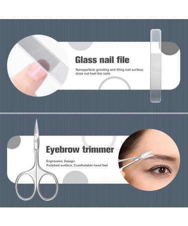 FERYES 6 PCS Manicure Nail Care Kit - Cuticle Removal Tools and Nail Clipper Set in Leather Case - Nail Cutter, Cuticle Nipper, Pusher, Scissors, Glass File - Buy Online on SooperMarket.com