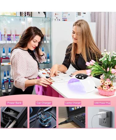 UV Nail Lamp Nail Dryer 54W UV Lamps for Gel Nails Nail UV Lamp Led Nail Lamp with 3 Timer Auto Sensor LCD Screen USB Plug Gel Nail Curing Lamp Led Gel Nail Lamp Nail Dryer White - Buy Online on SooperMarket.com