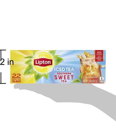 Lipton Family-Sized Black Iced Tea Bags - Southern Sweet Tea 22 ct (Pack of 6) - Buy Online on SooperMarket.com