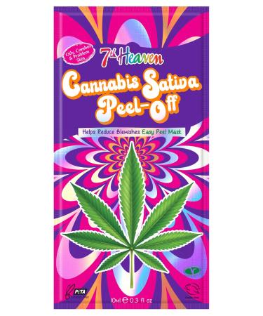 7th Heaven Cannabis Sativa Seed Oil Easy Peel-Off Mask with Ground Turmeric & Manuka Honey for Reducing Blemishes on Oily Combo and Problem Skin Multicolour 10 ml