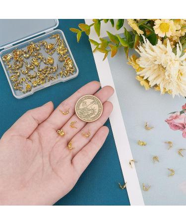 CHGCRAFT 100pcs 304 Stainless Steel Bead Tips Golden Calotte Ends for Jewelry Making DIY - 8x4mm - Buy Online on SooperMarket.com