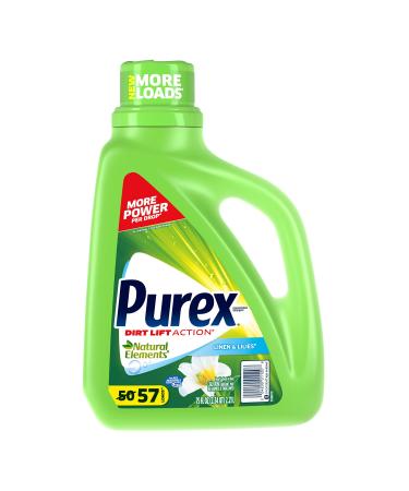 Purex Liquid Laundry Detergent Natural Elements Linen & Lilies 75 Fluid Ounces 57 Loads