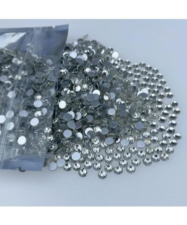 4320Pcs SS20 Clear-Crystal Flatback Rhinestones Bulk for DIY Crafts - 5mm Silver Gems for Nails, Dance Costumes, Clothes, Shoes, Tumblers - Wholesale Glass Diamonds Stones - HINABTRU - Buy Online on SooperMarket.com