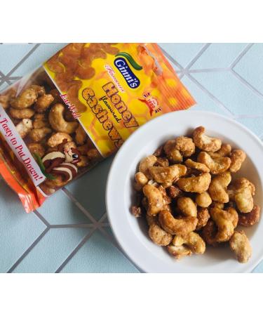 Ginni's Honey Roasted Cashew Nuts - Crunchy Sweet Natural Healthy Bits with Protein & Vitamins - Perfect for Home Parties Office Movies Bars - 6 x 110g - Buy Online on SooperMarket.com