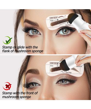 Cilrofelr Eyebrow Stamp and Stencil Kit - One Step Brow Stamp Shaping Kit with 10 Stencils, Light Brown, Long Lasting Waterproof Formula - Buy Online on SooperMarket.com