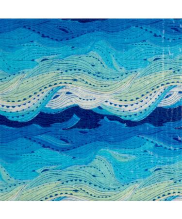 Pattern Duct Tape Heavy Duty - Colorful Craft Supplies for DIY Projects - Blue Waves Design - 1.8 in x 10 Yards Roll - Buy Online on SooperMarket.com