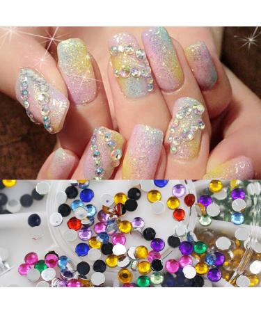 Bluelans 20x 3D Flower Nail Stickers - Glitter Bow & Rhinestone Nail Art Decorations for Stunning Manicures - Buy Online on SooperMarket.com