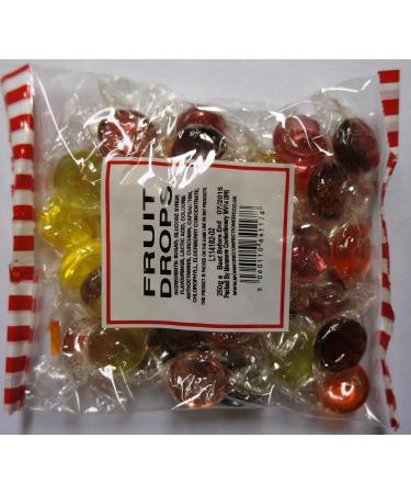 Fruit Drops Individually Wrapped Hard Boiled Sweets 200G Retro Old Fashioned Sweet Bags Assorted Fruity Flavoured Candy