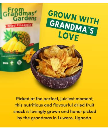 Dried Pineapple - From Grandmas Gardens | 3 x 100g | Healthy Vegan Snack | 100% Natural | No Added Sugar | Rich in Vitamins | No Preservatives | GMO free 3 pack - Buy Online on SooperMarket.com