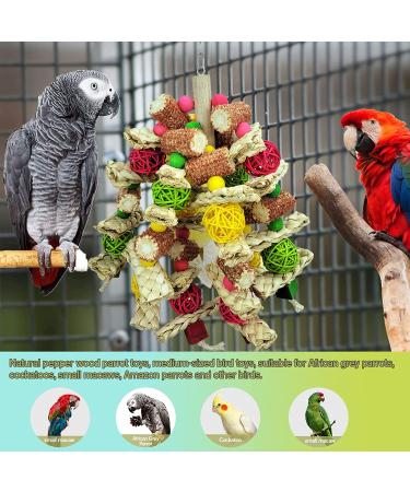Natural Corn Cob Chewing Bird Toys for Small & Medium Macaws, African Greys, Amazon Parrots, Love Birds | Cage Accessories - Buy Online on SooperMarket.com