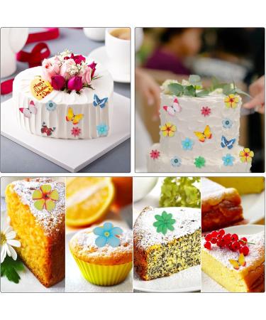 Caromoriber House 100 Pack Edible Butterfly Cupcake Toppers Wafer Paper Cake Dessert Toppers Edible Flowers and Butterflies for Cakes 3D Cake Butterfly Topper for for Birthday Party - Buy Online on SooperMarket.com