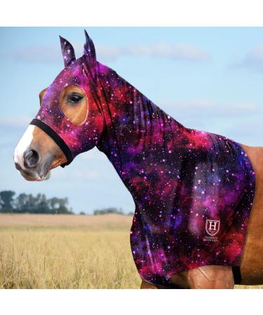 Harrison Howard Soft Fleece Trim Stretchy All-Covered Comfortable horse head hood with zipper-wide Cosmos M piston (medium) further cosmos