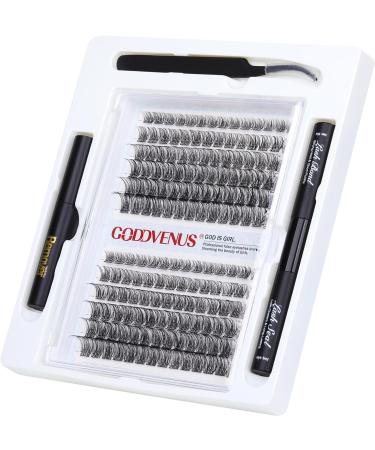 Godvenus DIY Wispy Lash Extension Kit | D Curl 8-16mm Mix | Natural Individual Lashes | Includes Bond, Seal, Remover & Applicator - Buy Online on SooperMarket.com