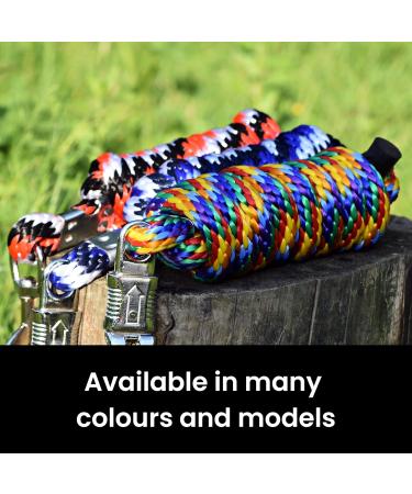 High-Quality 2m Connection Trick Rope for Horses & Ponies with Classic Carabiner Hook - Available in Royal Blue Yellow Red - Buy Online on SooperMarket.com