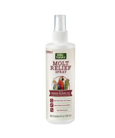 Wild Harvest Molt Relief Spray, for All Birds, with Preen Gland Oil for Healthy Plumage 8-ounce