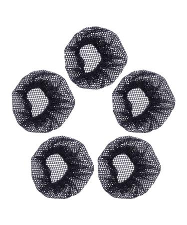 Frcolor Ballet Dance Hairnet Hair Nets Bun Cover Hair Accessories 5pcs (Small Hole  No Lace)