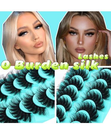 Goddenus E-Cat Eye 8D Full Dramatic False Eyelashes 10 Pairs 18MM Wispy D Curl - Fluffy Mink Strip Pack for Extension-like Look - Buy Online on SooperMarket.com