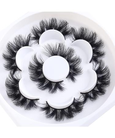 6d false eyelashes fluffy long dramatic natural fake eyelashes thick soft reusable artificial eyelashes pack makeup (HFO1)