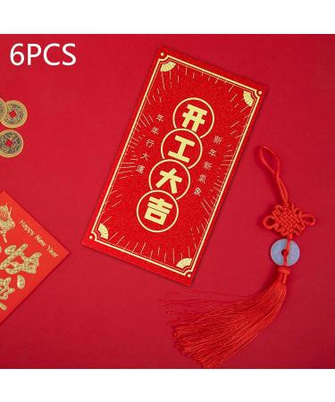 harayaa 6X Chinese Lunar New Year Red Envelopes Hong Bao Present 2024 Dragon Gifts Spring Festival Envelopes for Spring Festival Style G - Buy Online on SooperMarket.com