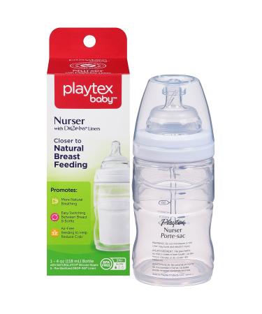 Playtex Premium Nurser 4 oz 1 ct - Best Quality Nursing Bottle for Baby - Buy Online on SooperMarket.com