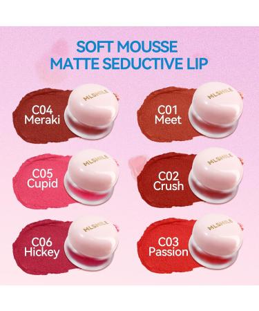 Jelly Lipstick Mud - Moisturizing Matte Velvet Lip Glaze & Cheek Blush with Aloe Vera | High Pigment Long Lasting Lip Makeup (05#Cupid 1 OZ - Buy Online on SooperMarket.com