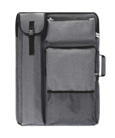 IN.DI&IN.WE Art Portfolio Case 18 x 24,Art Bags for Supplies Artwork/Poster Board/Project/Drawing Case.Large Art Portfolio/Display Screen Carrying and Traveling Grey 2