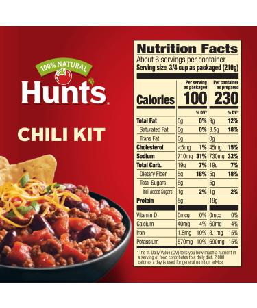 Hunt's Chili Kit 44.8 oz (Pack of 4) - Homemade Chili Made Easy - Buy Online on SooperMarket.com