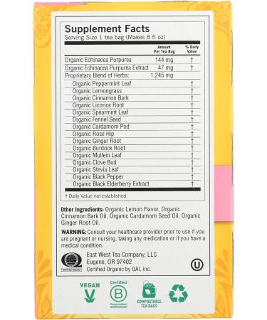 Yogi Herbal Tea Bags Echinacea Immune Support 16 ea - Buy Online on SooperMarket.com