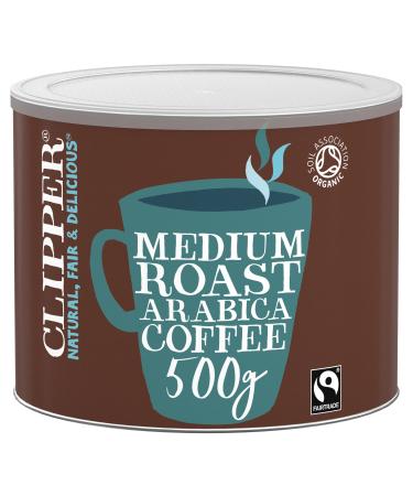 Clipper Organic Medium Roast Arabica Coffee | Instant Coffee | 500g Refill | Gourmet Coffee | Sustainable & Fairtrade Coffee by Clipper Teas | Ethically Sourced & Eco Conscious Blends FLAVOR 2 single