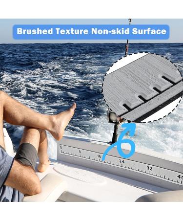 40in EVA Foam Fish Measuring Ruler with Self-Adhesive Backing - Fishing Kayak Accessory - Light Grey - Buy Online on SooperMarket.com