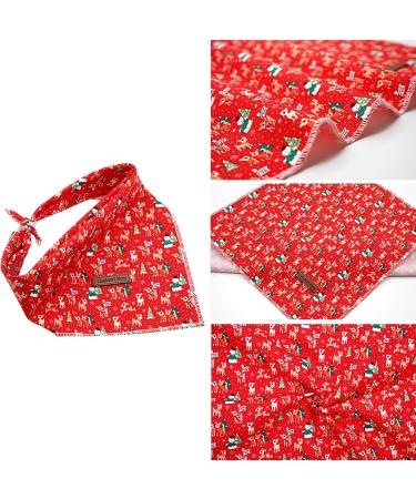 Shop Lionheart Glory Dog Haller Christmas Bib - Washable Soft Cotton Adjustable Neckerchief for Small Dogs - Red 1 Pack - Buy Online on SooperMarket.com