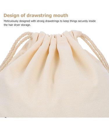 PLAFOPE 3pcs Hair Dryer Storage Bag Storage Bag Drawstring Dryerbag Hairdryer Case Toiletey Sac Beige Fabric - Buy Online on SooperMarket.com