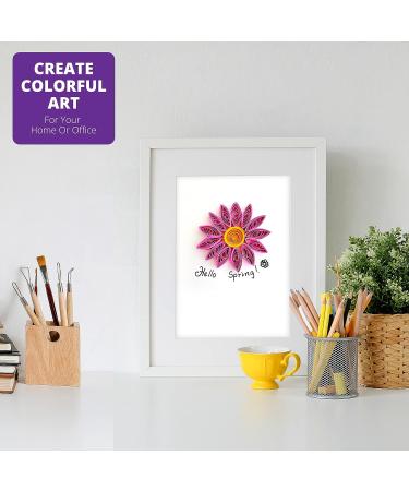 My Creative Camp Beginner's Quilling Kit - DIY Craft Kit for Kids and Adults | 10 Projects with Storage Box, Tools, Gem Stickers, Supplies, and Paper Strips - Includes Instructions and Shape Chart - Buy Online on SooperMarket.com