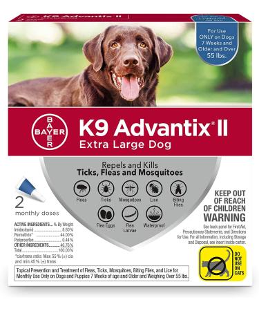 K9 Advantix II for Extra-Large Dogs Over 55lbs - 2 Count Pack - Buy Online on SooperMarket.com