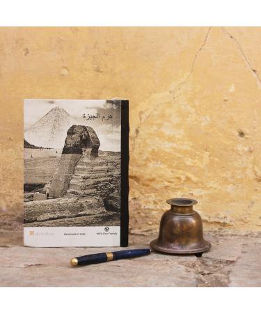 DeKulture Handmade Pyramid of Giza Artwork Eco-Friendly Task Planner Acid Free Paper Genuine Leather Spine Ideal Daily Diary for Personal & Office Use - Best Gift For Men Women 125 GSM 176 Pages - Buy Online on SooperMarket.com