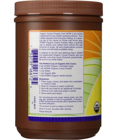 NOW Foods Organic Unsweetened Cocoa Powder - 12 oz - Buy Online on SooperMarket.com