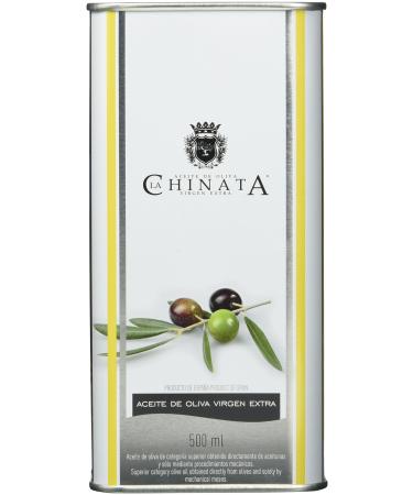 La Chinata Aceite de Oliva Virgen Extra Lata Grande extra virgin olive oil in an attractive tin pack of 2 (2 x 500 ml) 2 500 ml (pack of 2)