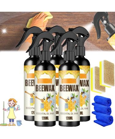 Natural Micro-Molecularized Beeswax Spray Molecularized Beeswax Spray Beeswax Furniture Polish Bees Wax Furniture Polish and Cleaner Original Beeswax Furniture Polish (5Pcs)