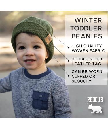 RED CUB Toddler Baby Beanie | Knit Winter Hat | Forest Green | 12-36 Months - Buy Online on SooperMarket.com