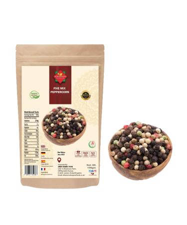 Five Mixed Pepper Corns (100g/3.52oz) | Mixed Pepper Corns | Premium Quality | 100% Natural | Authentic | No Additives