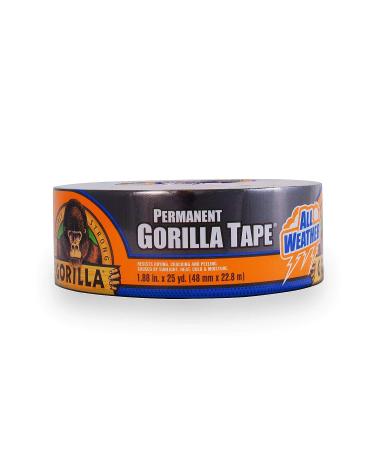 Gorilla All Weather Outdoor Waterproof Duct Tape  UV and Temperature Resistant  1.88" x 25 yd  Black  (Pack of 1) 1 - Pack - Buy Online on SooperMarket.com