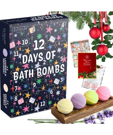 Bath Bomb Advent Calendar 2024-12 Days of Bath Bomb - Christmas Gifts for Women Bath Bombs Gift Set Bath Gift Set Pamper Gifts for Women