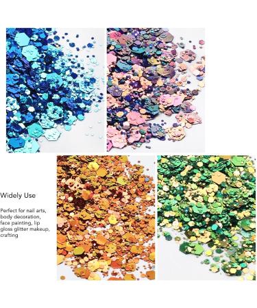 12 Colors Chunky Holographic Body Glitter Gel - Face Nail Art & Halloween Sparkles - Buy Online on SooperMarket.com