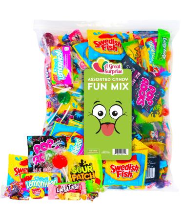 Bulk Candy - Assorted Candy - 6 Pounds - Candy Variety Pack - Pinata Stuffers - Individually Wrapped Candies - Party Mix - Fun Size Candy - Bag Candy