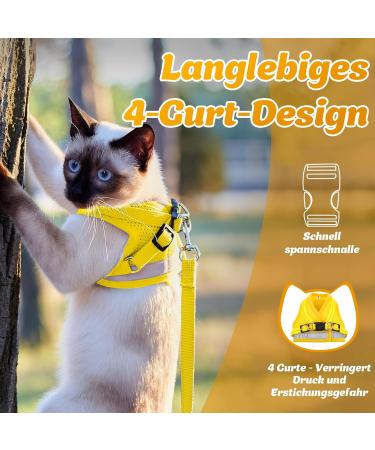 Supet Cat Dishes: Soft Yellow Cat Vest for Kittens & Small Dogs (M 33-38 cm) | International Shipping - Buy Online on SooperMarket.com